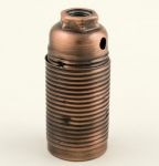 SES E14 Light Bulb Lamp holder 10mm, Earthed in Antique Copper (A103AC)